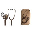 Pachet student - Stetoscop Littmann Classic III Ciocolata cu capsula cupru 5809 + Borseta maro perlat