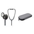 Pachet student - Stetoscop Littmann Classic III Gri cu capsula fumurie 5873 + Borseta gri perlat