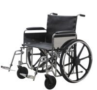 Carucior handicap STEELMAN XL otel cromat pentru persoane supraponderale Ortomobil 04010B  51 cm