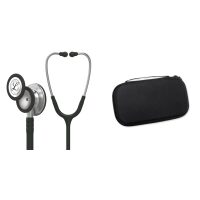 Pachet student - Stetoscop Littmann Classic III Negru 5620 + Borseta negru perlat