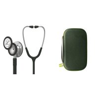 Pachet student - Stetoscop Littmann Classic III Negru 5620 + Borseta verde olive