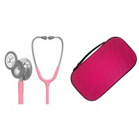 Pachet student - Stetoscop Littmann Classic III Roz Perlat 5633 + Borseta roz perlat