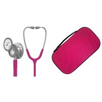 Pachet student - Stetoscop Littmann Classic III Roz Inchis - Zmeura 5648 + Borseta Roz perlat