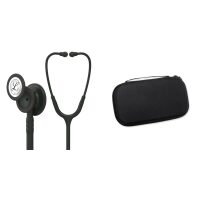 Pachet student - Stetoscop Littmann Classic III Negru capsula neagra 5803 + Borseta negru perlat