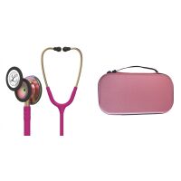 Pachet student - Stetoscop Littmann Classic III Roz Inchis capsula curcubeu 5806 + Borseta roz deschis perlat