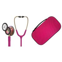 Pachet student - Stetoscop Littmann Classic III Roz Inchis capsula curcubeu 5806 + Borseta roz perlat
