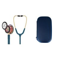 Pachet student - Stetoscop 3M Classic III Albastru Caraibe capsula curcubeu 5807 + Borseta Albastru Caraibe