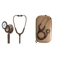 Pachet student - Stetoscop Littmann Classic III Ciocolata cu capsula cupru 5809 + Borseta maro perlat