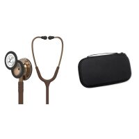 Pachet student - Stetoscop Littmann Classic III Ciocolata cu capsula cupru 5809 + Borseta negru perlat