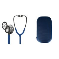 Pachet student - Stetoscop Littmann Classic III Bleumarin  capsula oglinda 5863 + Borseta Albastru caraibe
