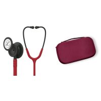 Student Pack - Littmann Classic III Stethoscope Burgundy Red with Black Chestpiece 5868 + Burgundy Bag
