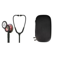 Pachet student - Stetoscop Littmann Classic III Negru cu capsula curcubeu 5870 + Borseta neagra