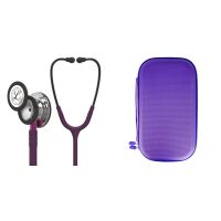 Pachet student - Stetoscop Littmann Classic III Plum cu capsula oglinda 5960 + Borseta Mov perlat
