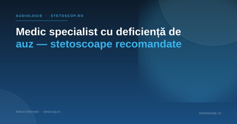 Medic specialist cu deficiență de auz — stetoscoape recomandate