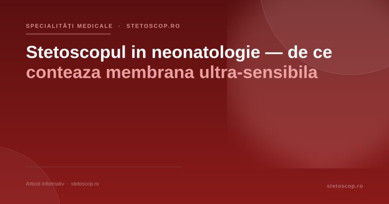 Stetoscopul in neonatologie — de ce conteaza membrana ultra-sensibila
