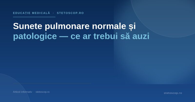 Sunete pulmonare normale și patologice — ce ar trebui să auzi