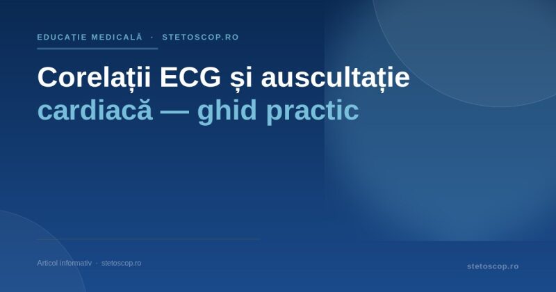Corelații ECG și auscultație cardiacă — ghid practic