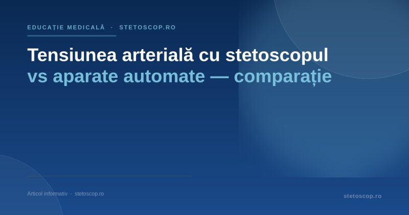 Tensiunea arterială cu stetoscopul vs aparate automate — comparație