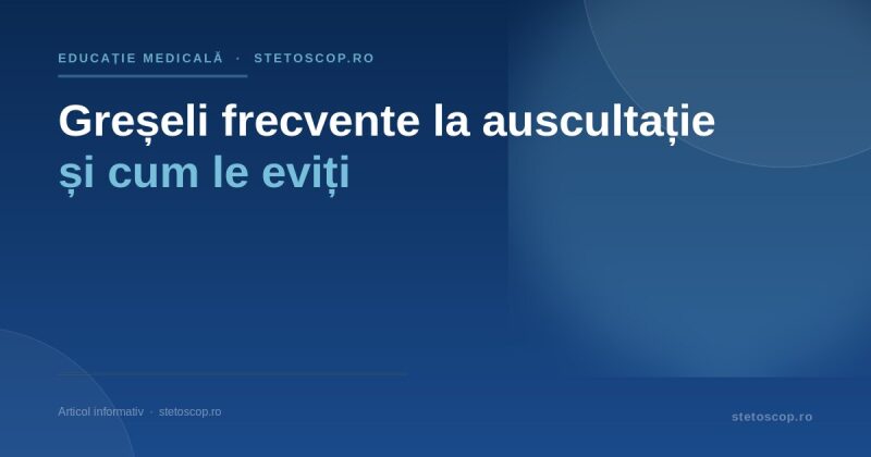 Greșeli frecvente la auscultație și cum le eviți