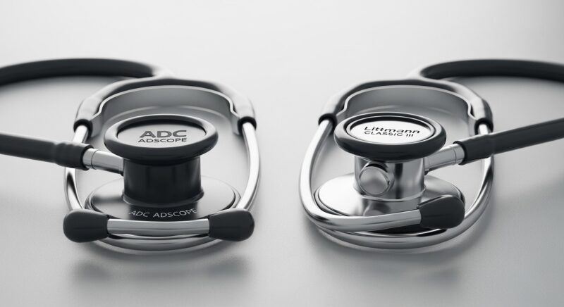 ADC Adscope vs Littmann Classic III — raport calitate-preț
