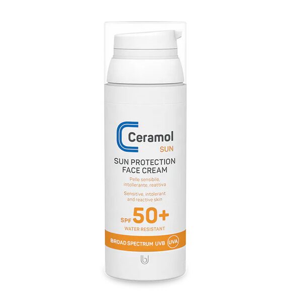 Cremă Protecție Solară SPF 50+ Ten Sensibil și Reactiv – Ceramol (50 ml)