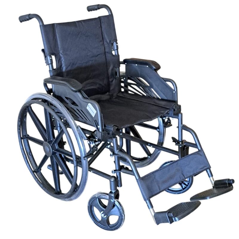 Fotoliu rulant transport pacienti, manere rabatabile, suport pentru picioare detasabil, 110kg KY909AB-46