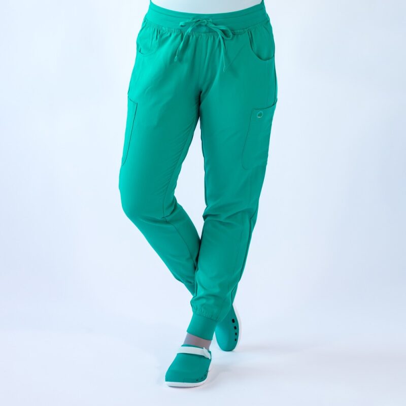 Pantaloni medicali Lotus Flex, stretch, cu snur, verde chirurgical, TRS-SP4-V3