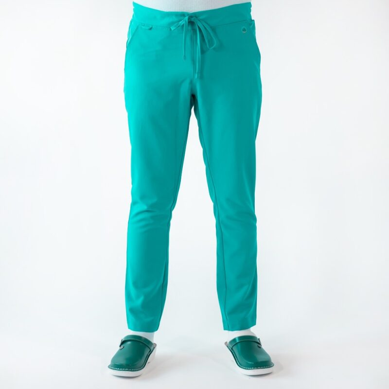Pantaloni medicali Lotus Flex, stretch, cu snur, aqua, TRS-SP9
