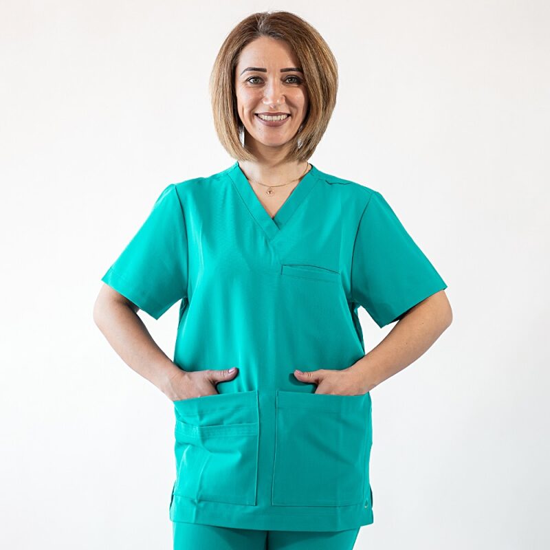 Bluza medicala Lotus Flex, stretch, aqua, TRS-NP16