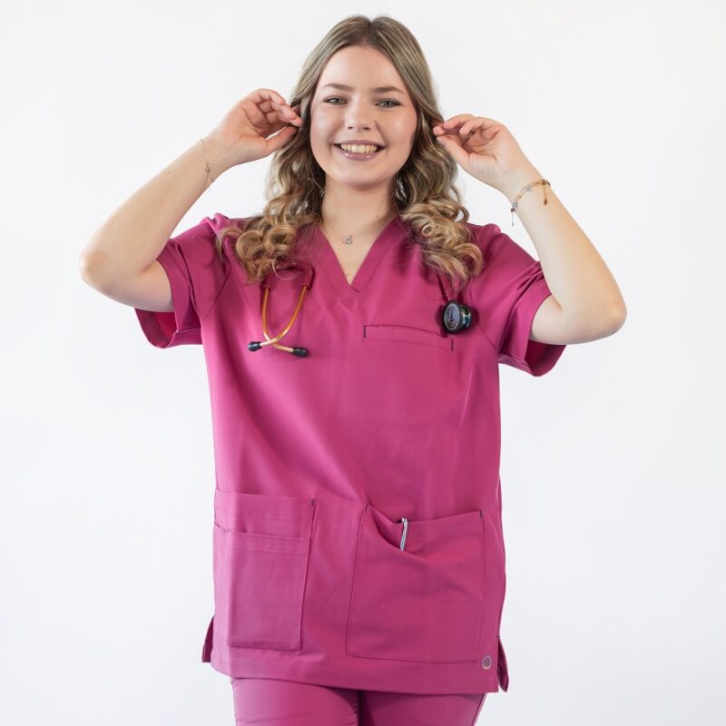 Bluza medicala Lotus Flex, stretch, fucsia orhidee, TRS-NP16