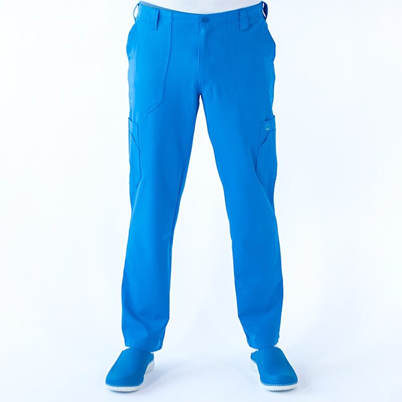 Pantaloni medicali Lotus Flex, stretch, pentru barbati, albastru royal, TRS-KH2
