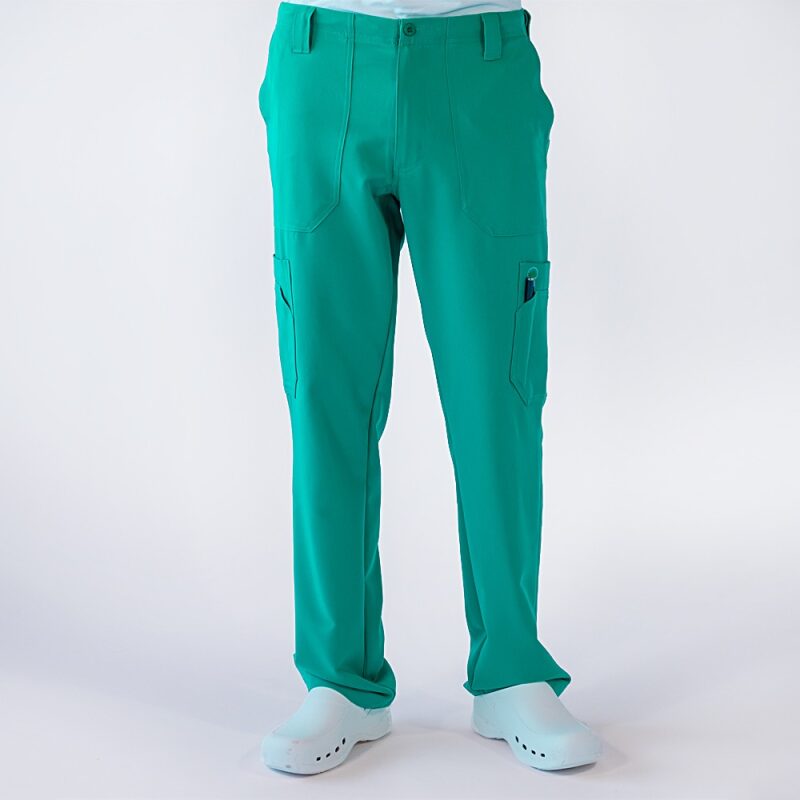 Pantaloni medicali Lotus Flex, stretch, pentru barbati, verde chirurgical, TRS-KH2
