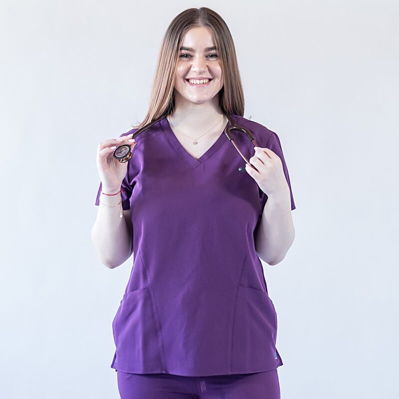 Bluza medicala Lotus Flex, stretch, wine, TRS-NP24