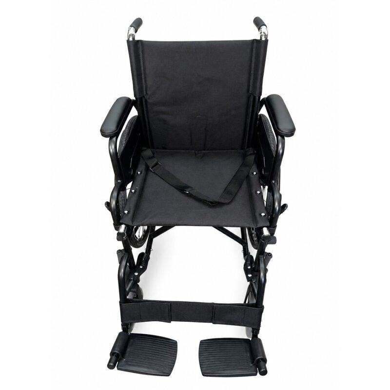 Scaun cu rotile, pliabil, cotiere rabatabile, suport picioare detasabil, 125kg H010