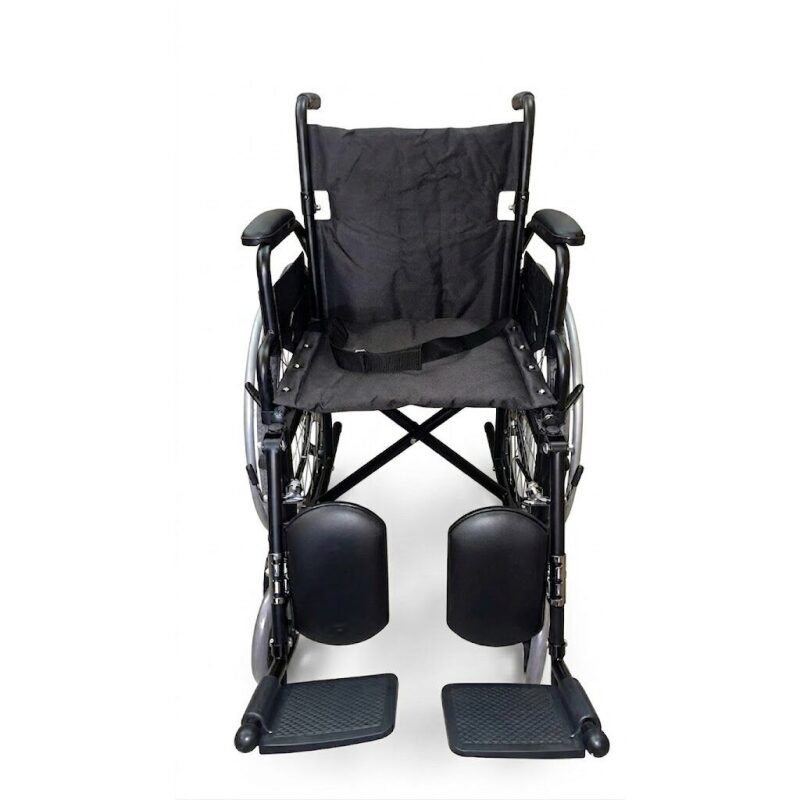 Scaun cu rotile, pliabil, cotiere rabatabile, suport picioare reglabil, 125kg H010C