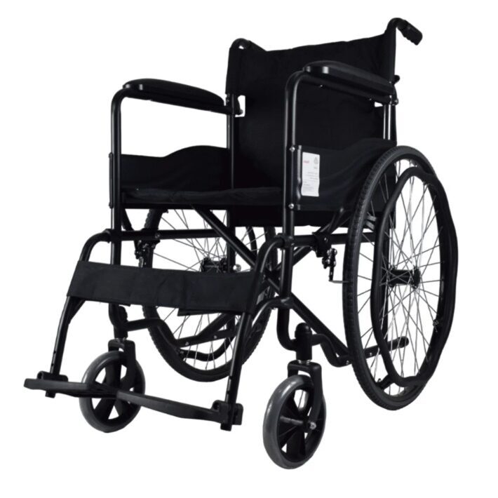 Scaun cu rotile, pliabil, cotiere pliabile, spatar rabatabil, 125kg H010C-41