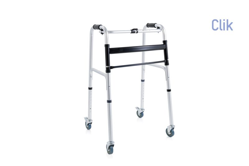 Cadru de mers pliabil, cu 4 roti si frana RP741