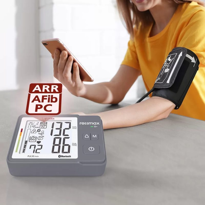 Tensiometru digital automat Rossmax, pentru brat - Z5  cu Bluetooth, detectie ARR, AFib,  PC