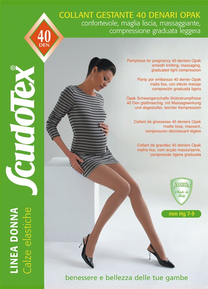 Ciorapi compresivi pentru gravide Scudotex S466 AM, compresie 7-9mmHg , 40 DEN