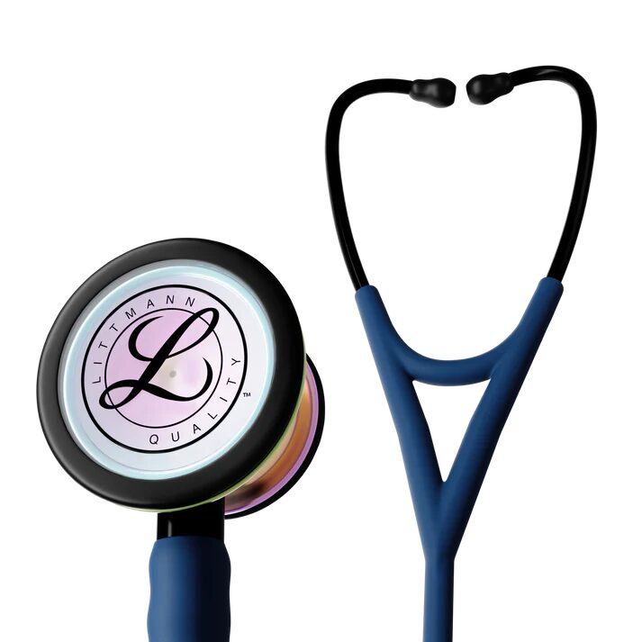 Stetoscop Littmann Cardiology IV Bleumarin satinat, capsula curcubeu finisaj oglinda 6242c