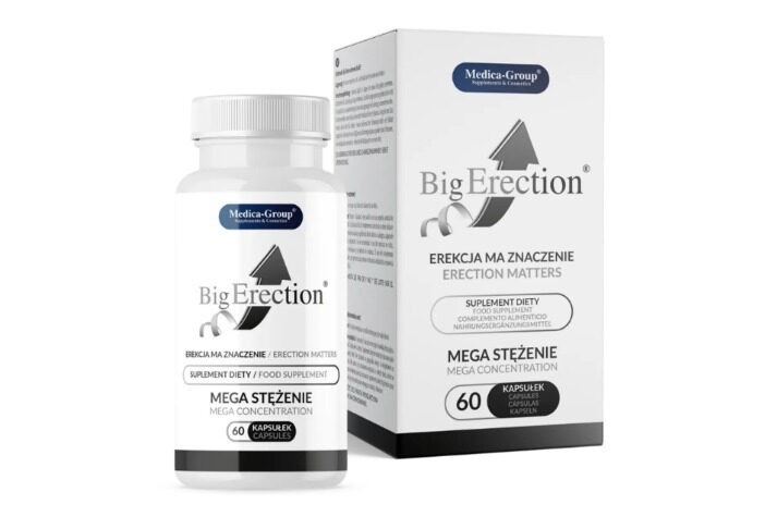 Big Erection -Capsule , pentru erecții puternice și de lungă durată, întârzierea ejaculării și potență, 60 Capsule