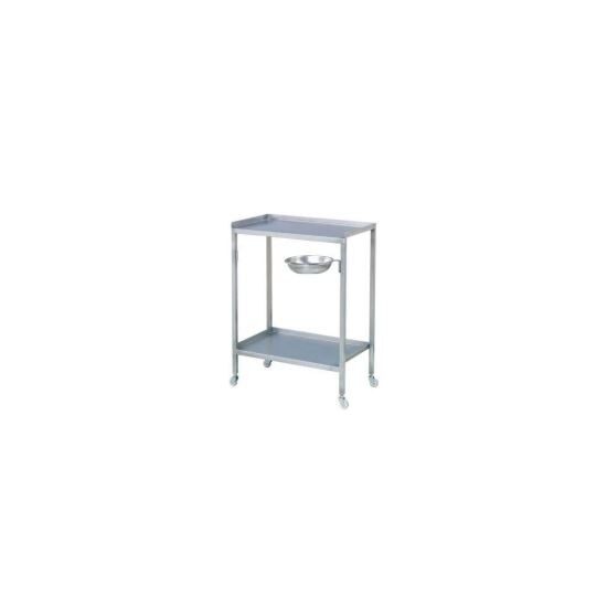 Masa instrumentar si pansamente, inox, cu bol TM-J 1107