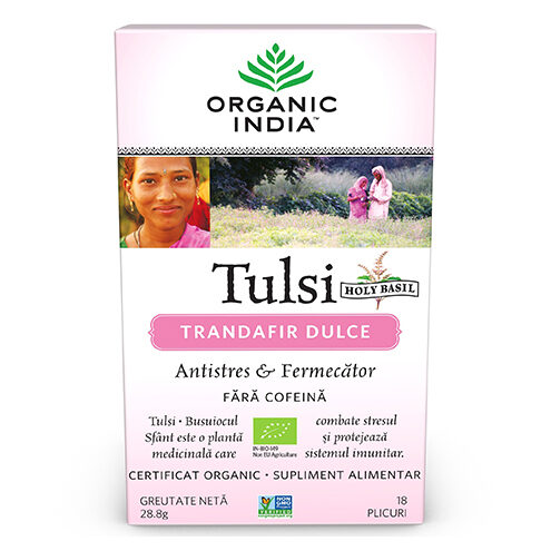 Ceai Tulsi (Busuioc Sfant) Trandafir Dulce | Antistres &amp; Fermecator, plicuri