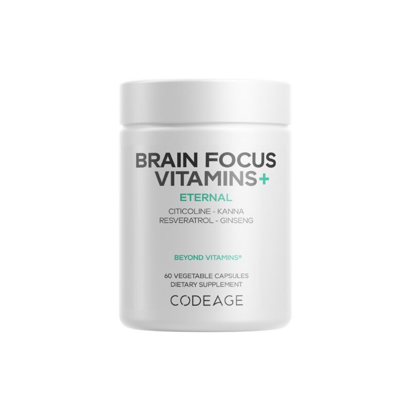 Codeage Brain Focus Multivitamin+, Suport Avansat Pentru Memorie, Concentrare Si Claritate Mentala, 60 Cps