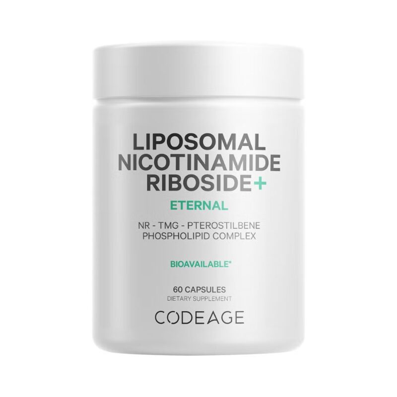 Codeage Liposomal Nicotinamide Riboside+, Nr+ Nicotinamida Lipozomala Ribozida + Tmg Si Pterostilben, 60 Cps