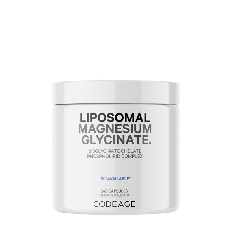 Codeage Magneziu Bisglicinat Lipozomal Cu Bioperine - Formula Avansata Pentru Absorbtie Superioara, 240 Cps