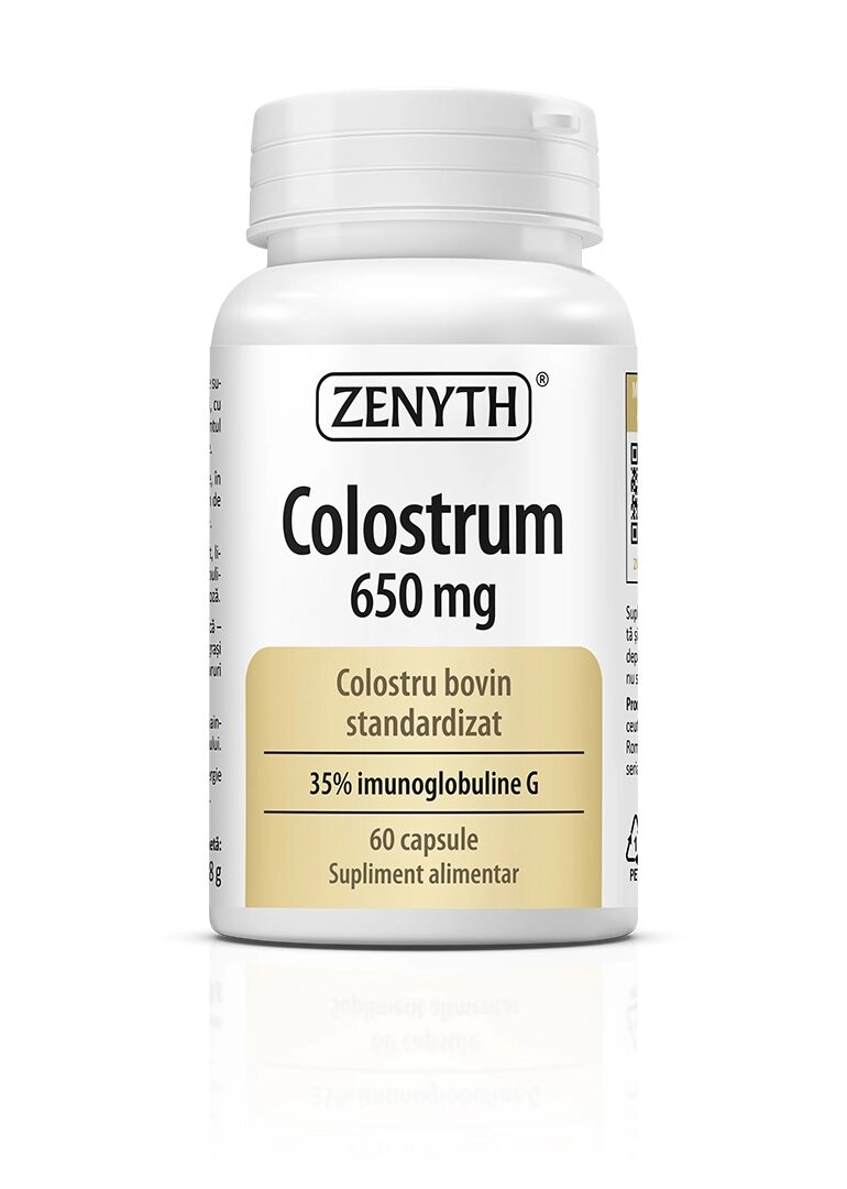 Colostru 650 mg - 60 capsule | Imunitate puternică, regenerare și protecție intestinală