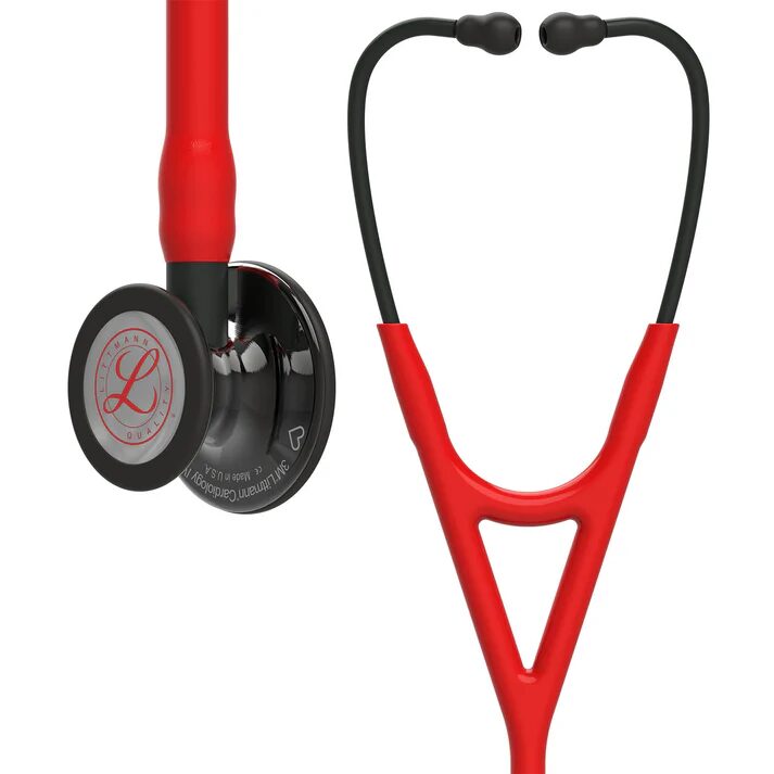 Stetoscop Littmann Cardiology IV Rosu capsula negru finisaj oglinda 6182, editie limitata