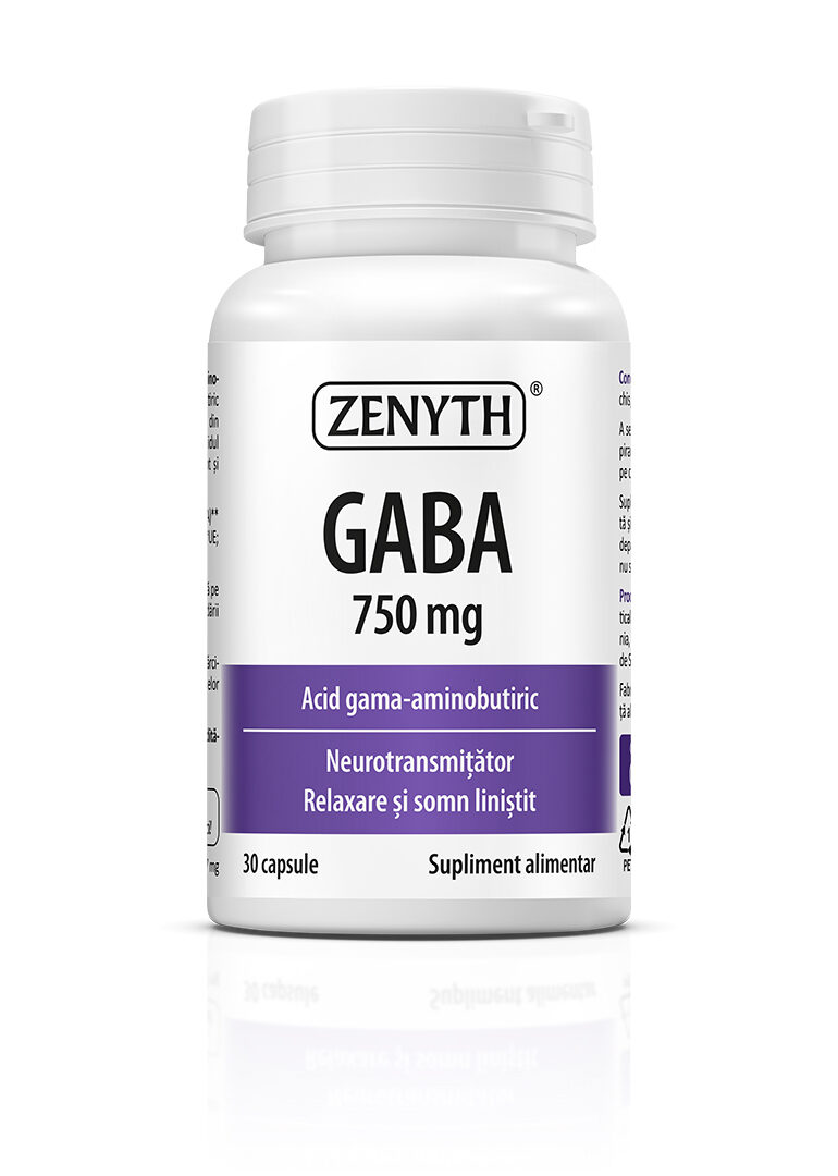 GABA 750 mg(Pentru /'/'OVERTHINKERI/'/', Reduce stresul, sustine relaxarea si stimuleaza somnul)