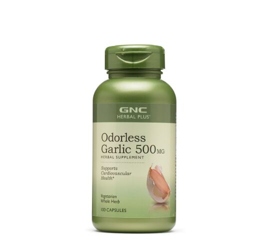 Gnc Herbal Plus Odorless Garlic, Usturoi Inodor, 500 Mg, 100 Cps